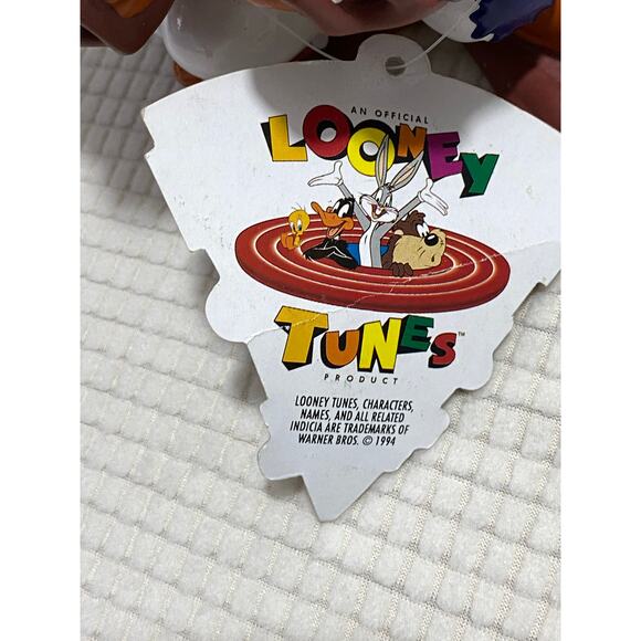 NWT Looney Tunes Taz Tasmanian Devil Football Player Piggy Coin Bank VTG 1994 - Picture 4 of 7